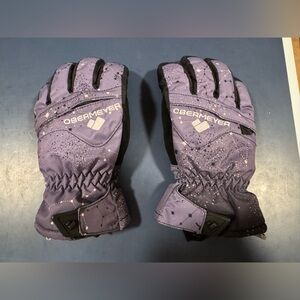 Obermeyer Kids Winter Ski Gloves – Purple Galaxy Print – Warm & Waterproof